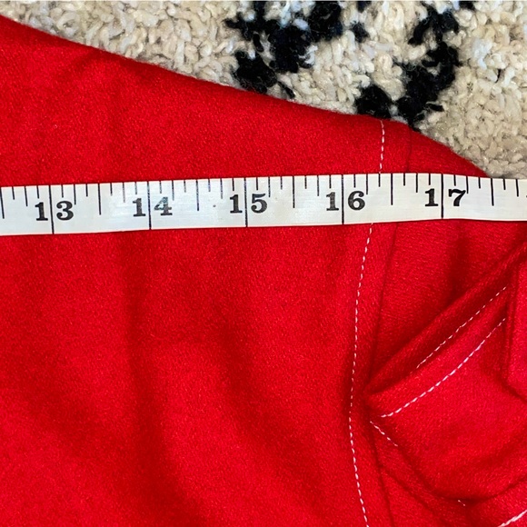 Rare Wyllis Clothing Cherry Red Cropped Wool Zanzi Pilot Jacket Western Chic - Picture 15 of 16